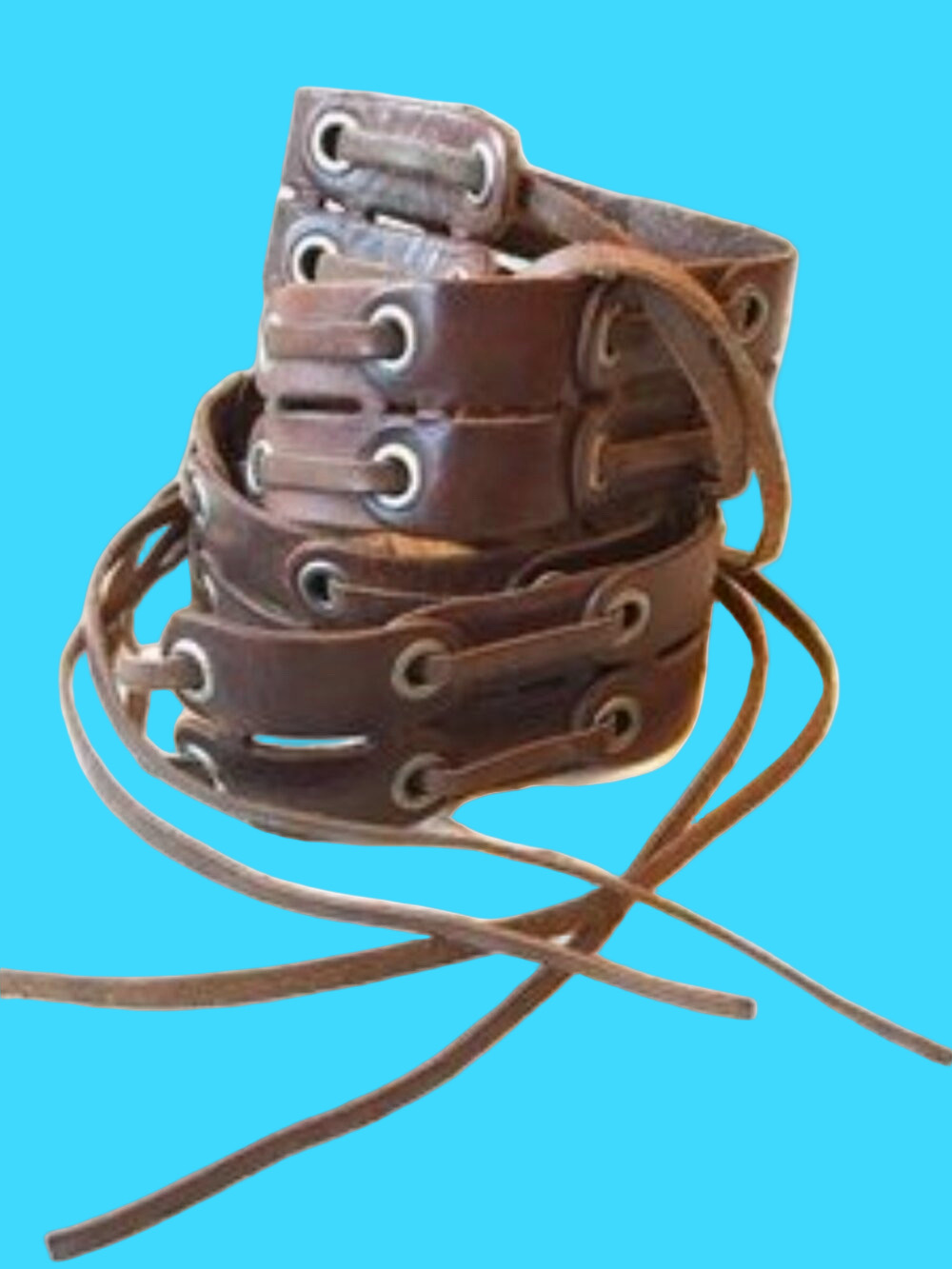 American Eagle Festival Season Genuine Leather Brown Boho Belt